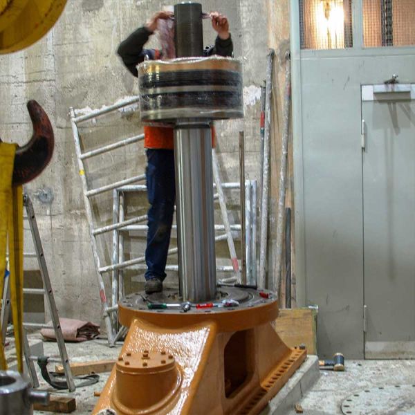 Montage+Hydraulikzylinder